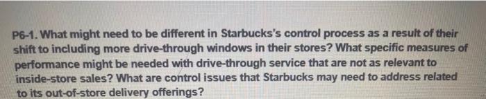 P6-2. How could Starbucks use social media to practice effective levels of