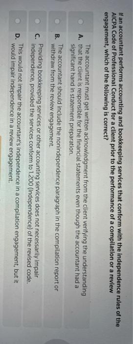 client declines to disclose the information? B. If the information required to