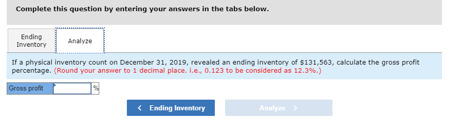 profit of 30 percent. At the end of 2019, the income statement