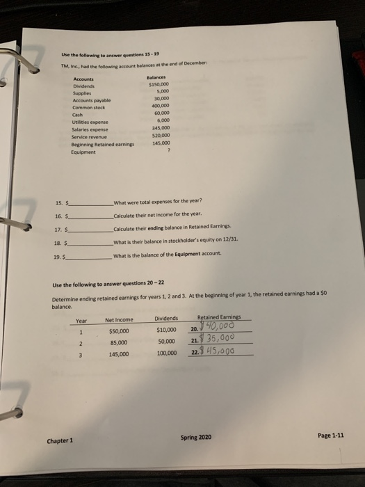 due When Inputting your answers in CANVAS do not include S signs