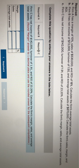 of 18%. Calculate the firm's average total assets. b. Firm B has