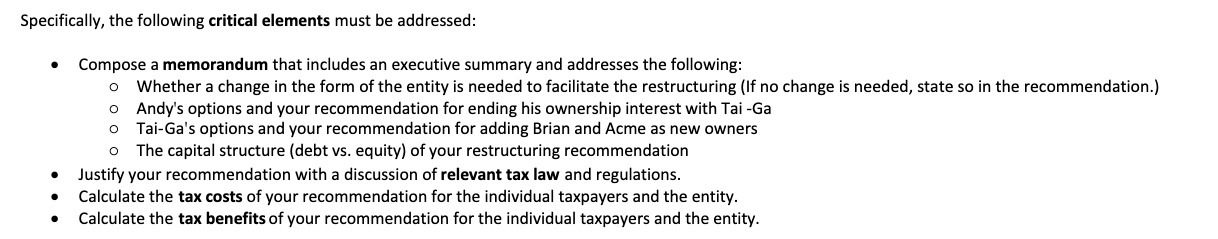  Specifically, the following critical elements must be addressed: . Compose a