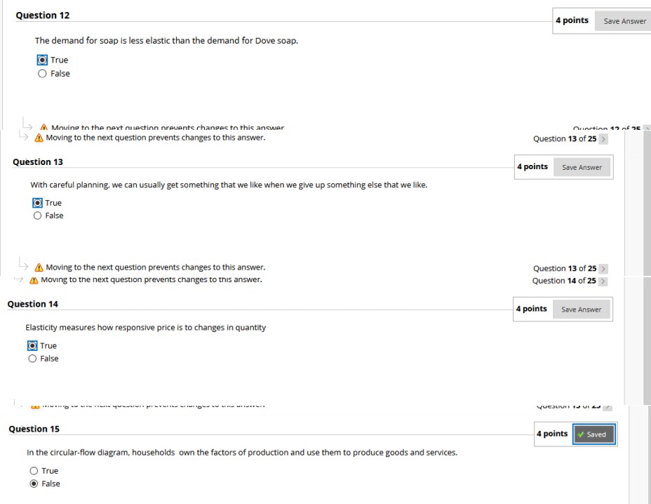 Question 12 4 points Save Answer The demand for soap is