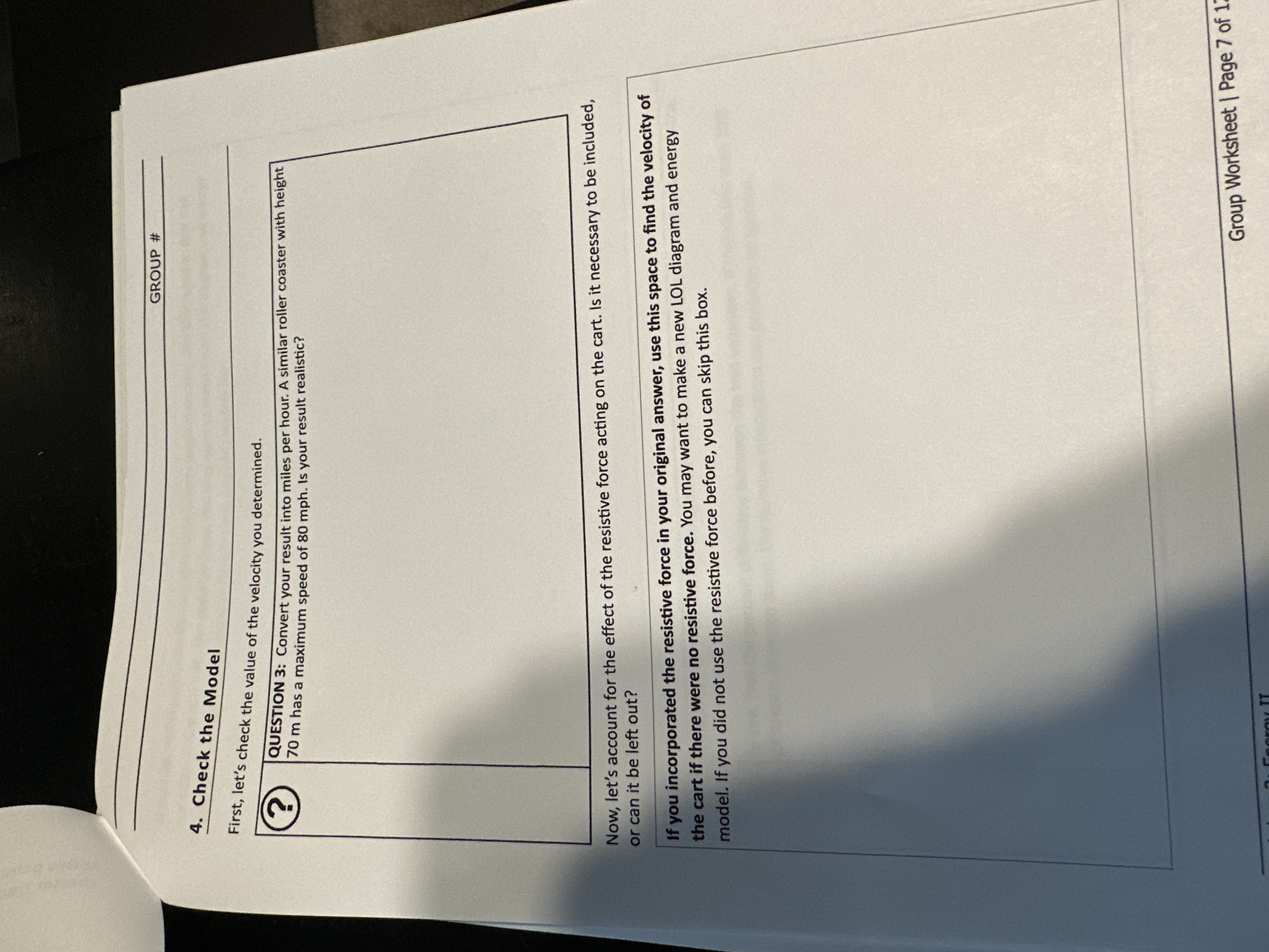  GROUP # 4. Check the Model First, let's check the value