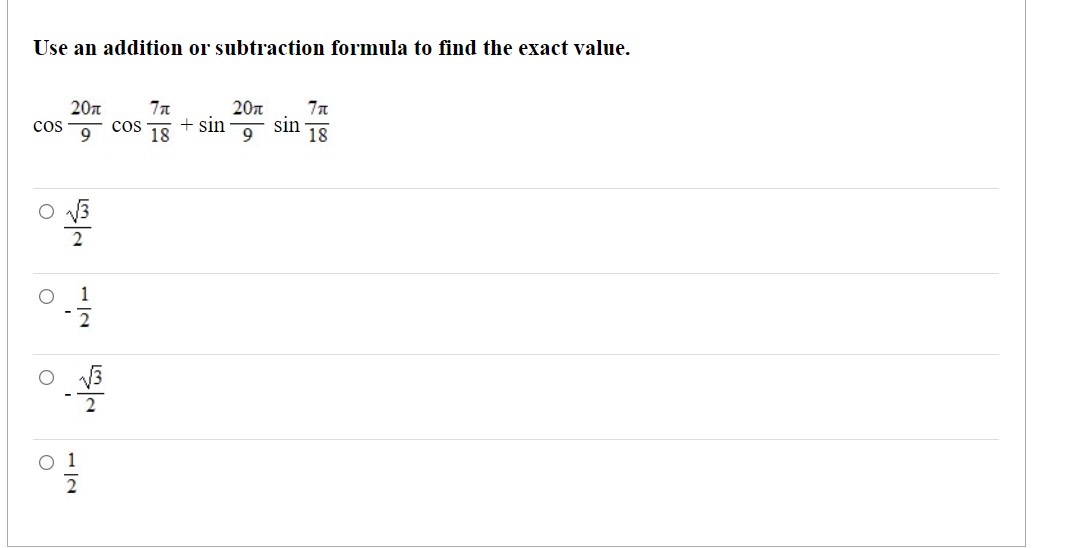 0 0, find cos 20. O 79 - 81 O 8 15