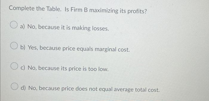 operates in a perfectly competitive market. FIRM B PRICE OUTPUT 300 TOTAL