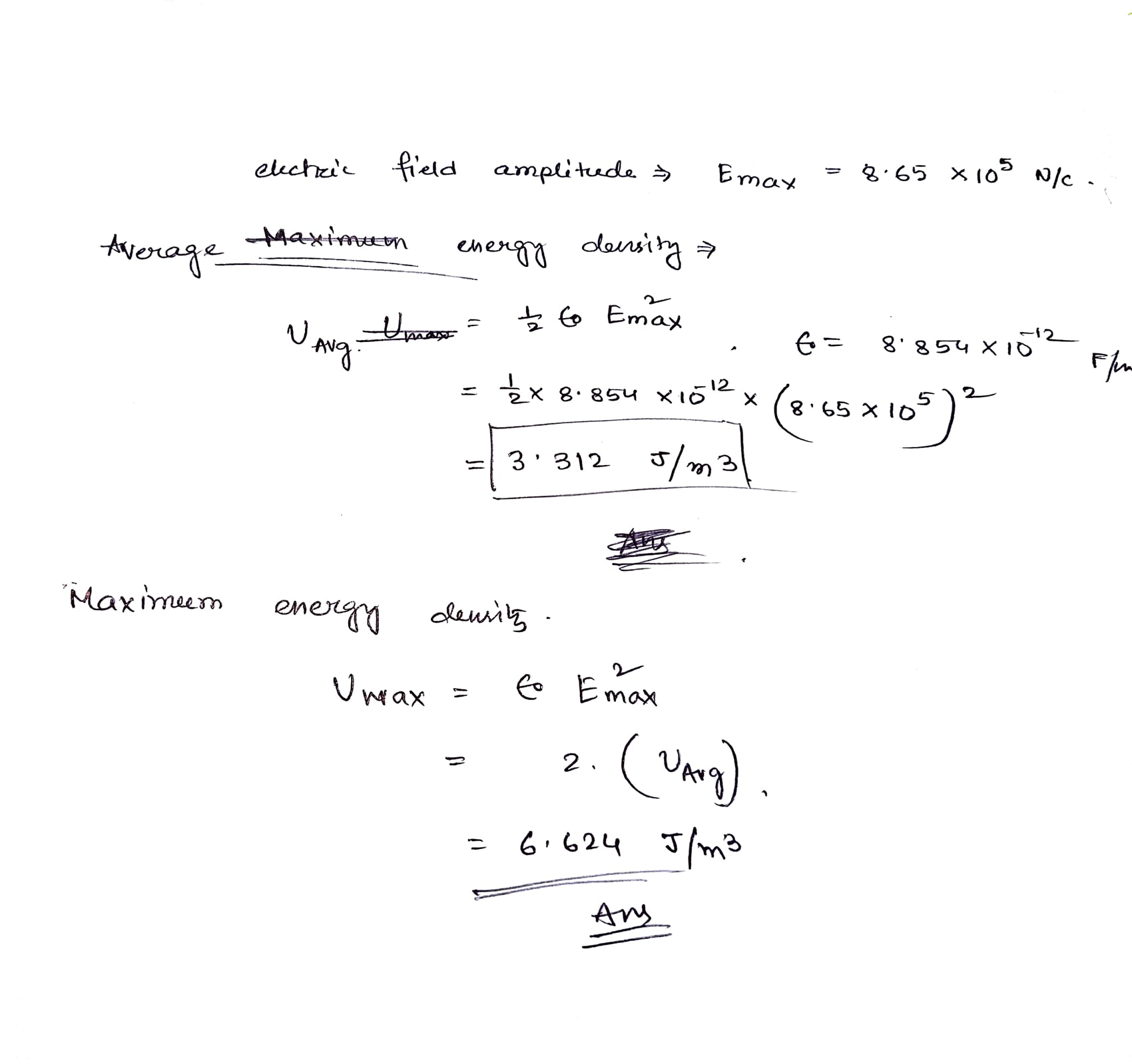 laser. SET UP AND SOLVE Part (a): From E = cB, the