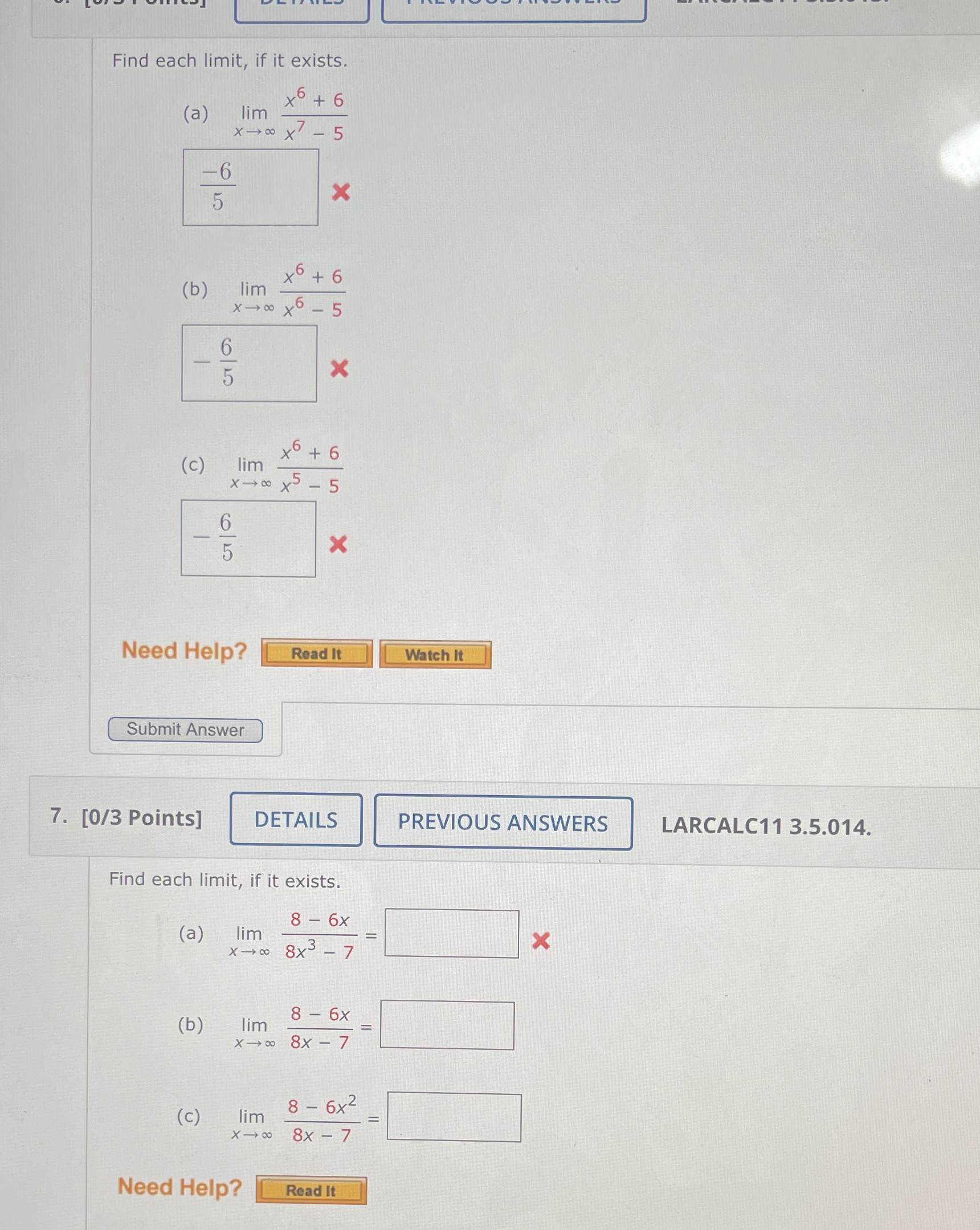  Find each limit, if it exists. X0 + 6 (a) lim