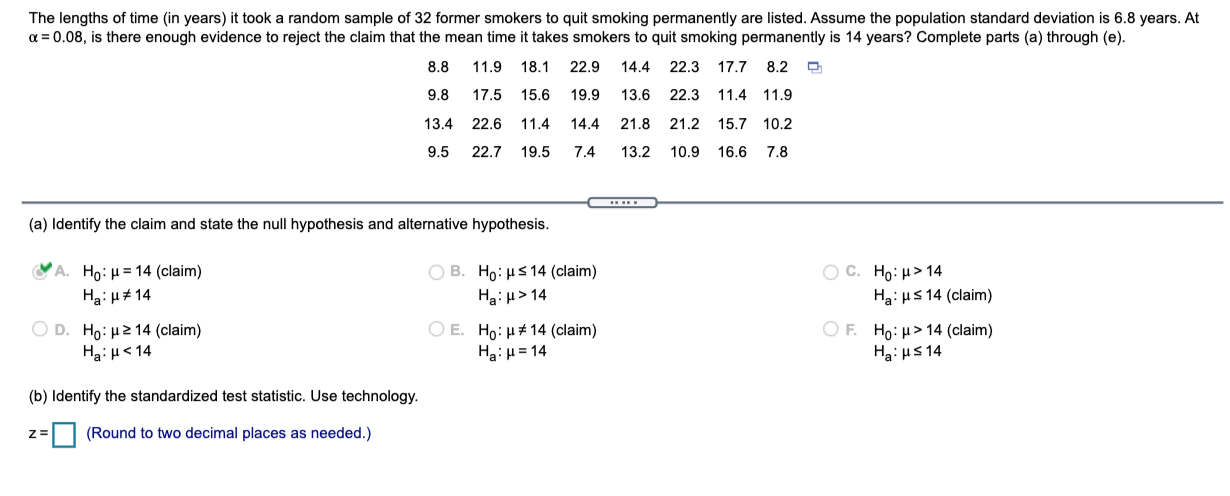 1.No work needed, only correct solution: The lengths of time (in years)