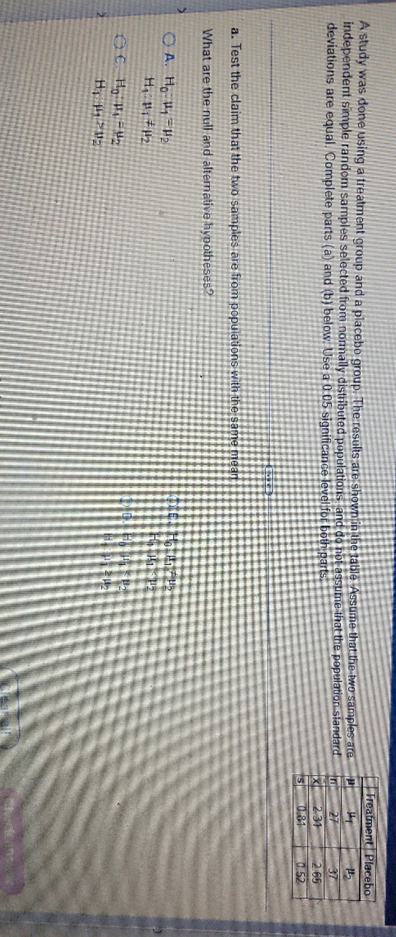 I also need to know test statistic, p wave, conclusion, confidence interval