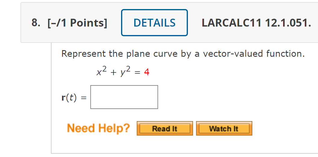 pls let me know how to do it 8. [-/1 Points] DETAILS