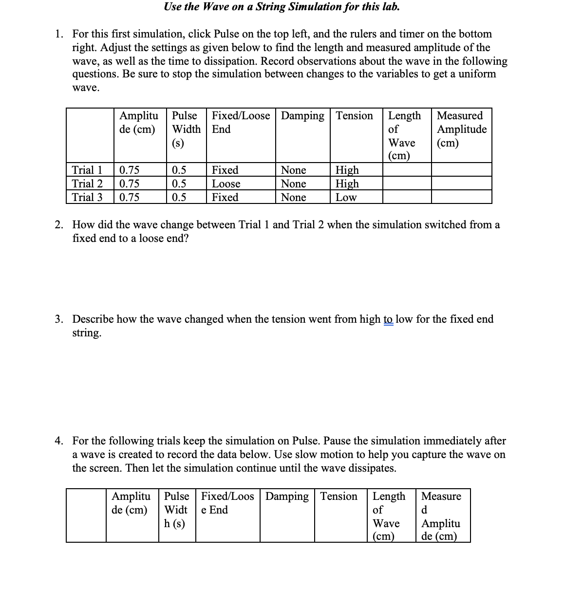 please help solve questions 1, 2, 3, 4, 5, 6, 7, and