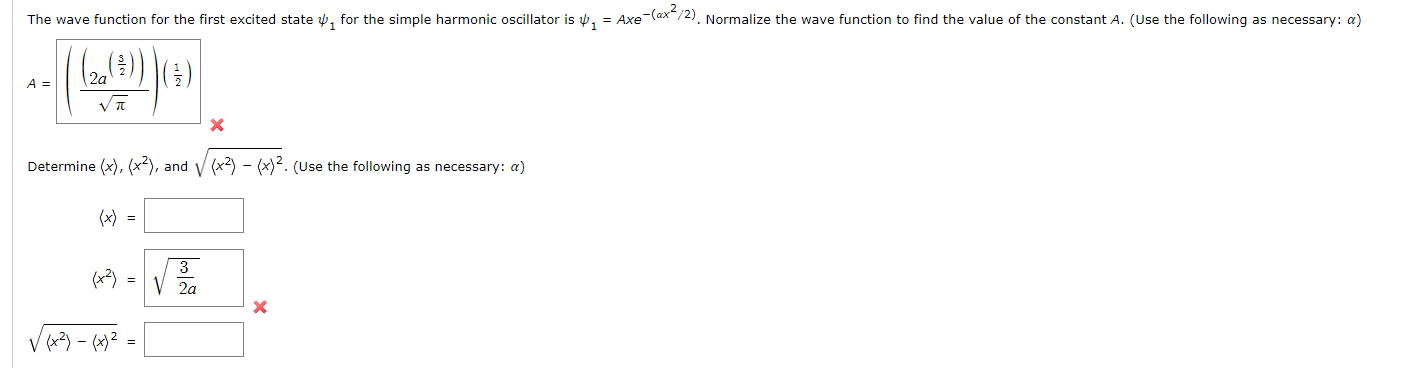 The wave function for the first excited state , for the