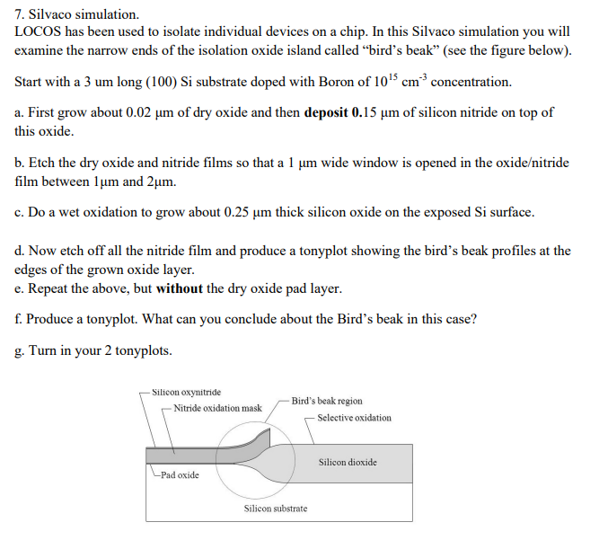  7. Silvaco simulation. LOCOS has been used to isolate individual devices