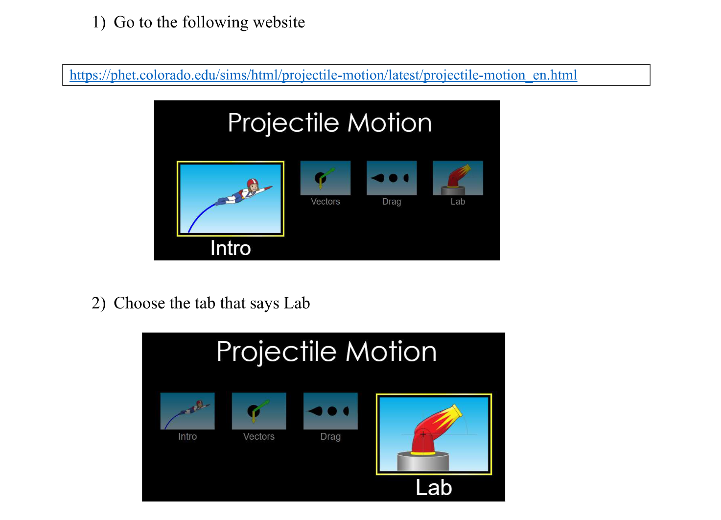 xed throughout the entire simulation: the type of projectile used, the air
