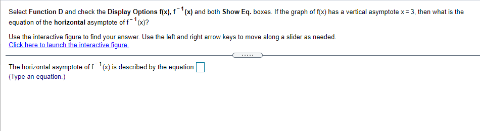  Select Function D and check the Display Options f(x), f (x)