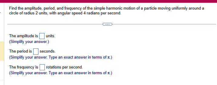 initial position s(0) and period . s(0)=1in; P=15sec a. Find a function