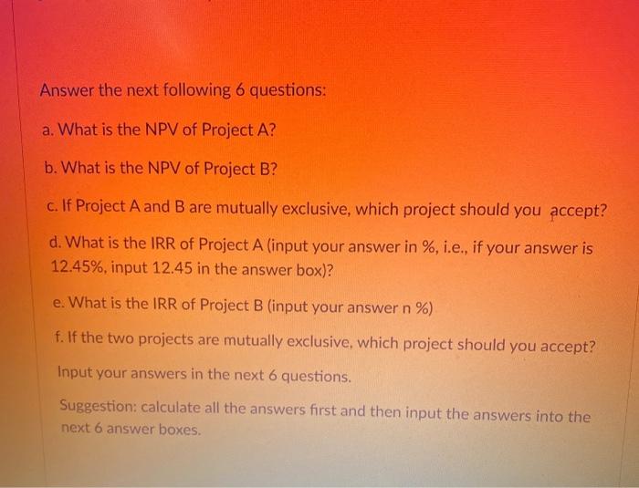 cost of capital is 10%. The expected cash flows are given as