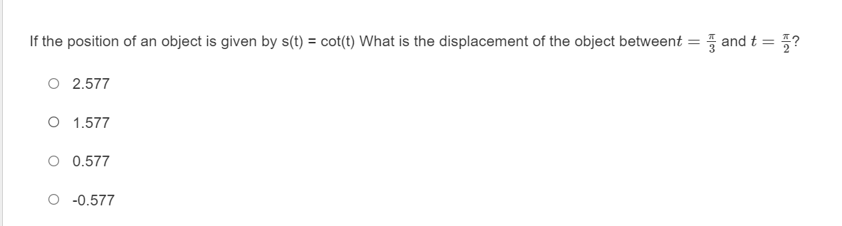 NEED HELP ASAP integral applications multiple choice problems (3) If the position