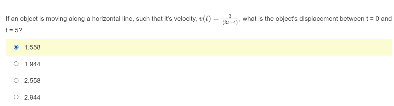of an object is given by s(t) = cot(t) What is the