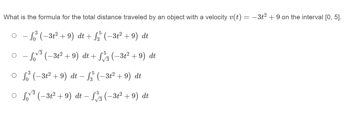 displacement of the object betweent = and t = O 2.577 O