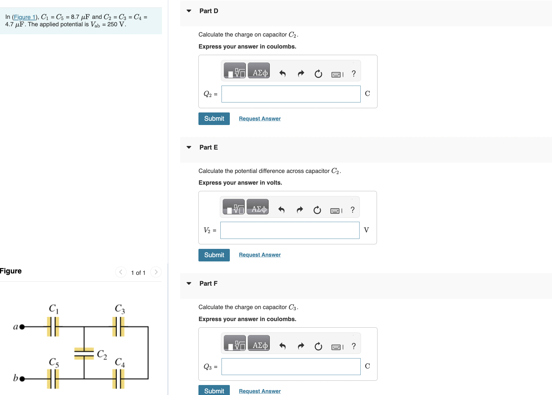 and b? In (Figure 1), C1 = C5 = 8.7 uF and