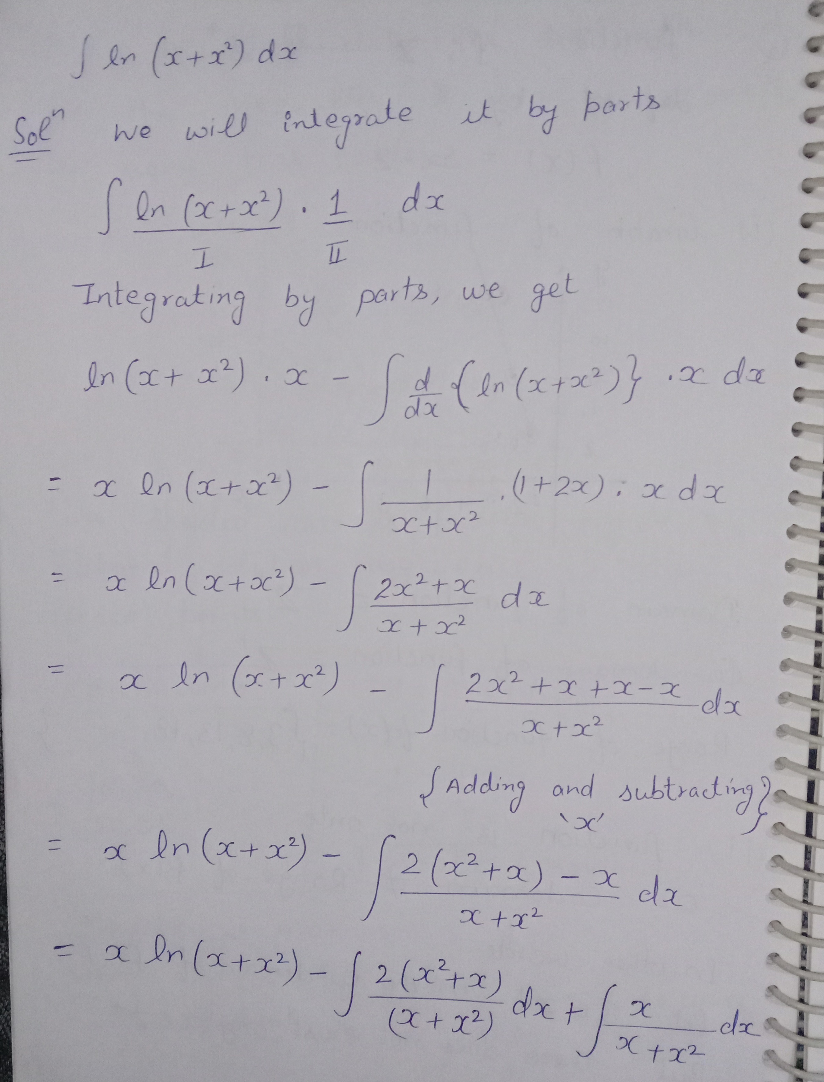 Please briefly explain the solution and all steps, including substitution steps, triangles,
