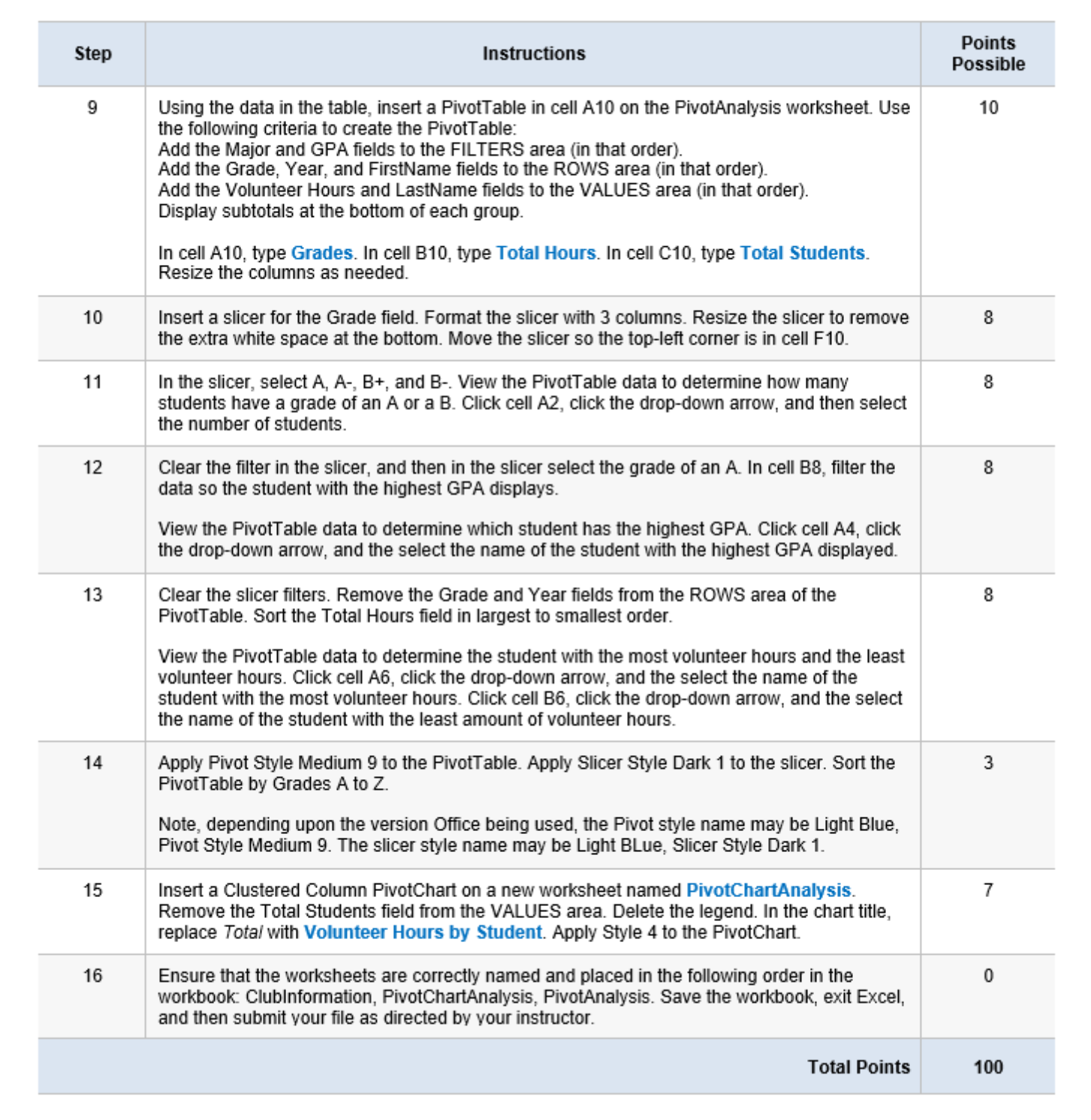 the downloaded Excel file named e03_grader_h1_ShareClub.xisx. Save the 0 file with the