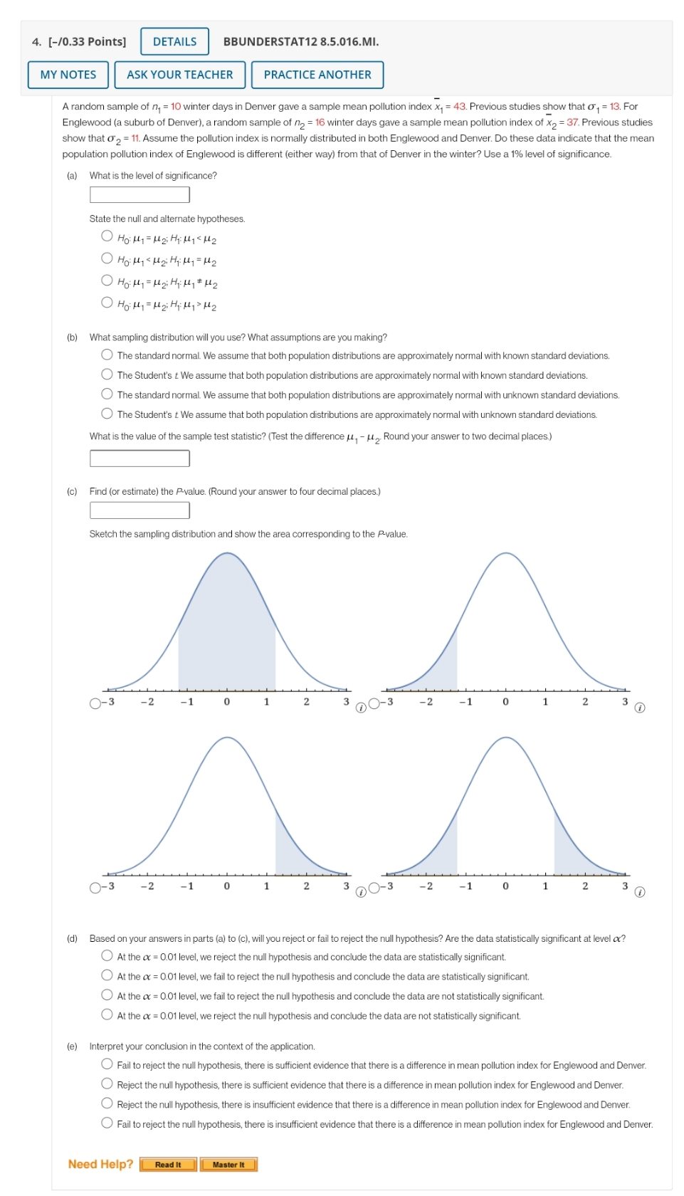 help please 4. [-/0.33 Points] DETAILS BBUNDERSTAT12 8.5.016.MI. MY NOTES ASK YOUR