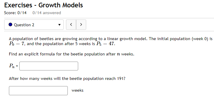 = Pn_ 1 + Ill], with initial population Pg 2 TI]. Then: