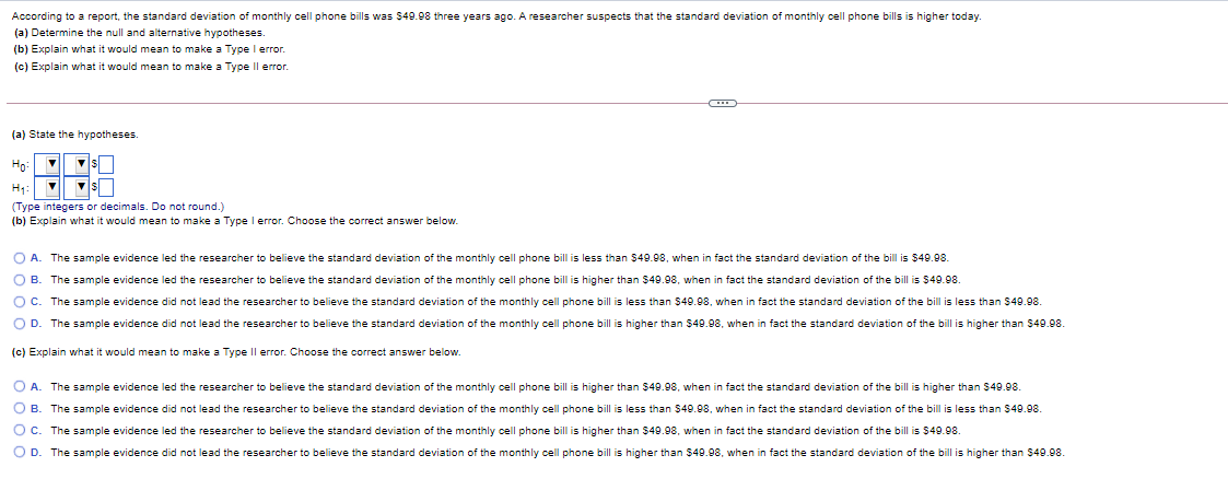  According to a report. the standard deviation ol monthly cell phone