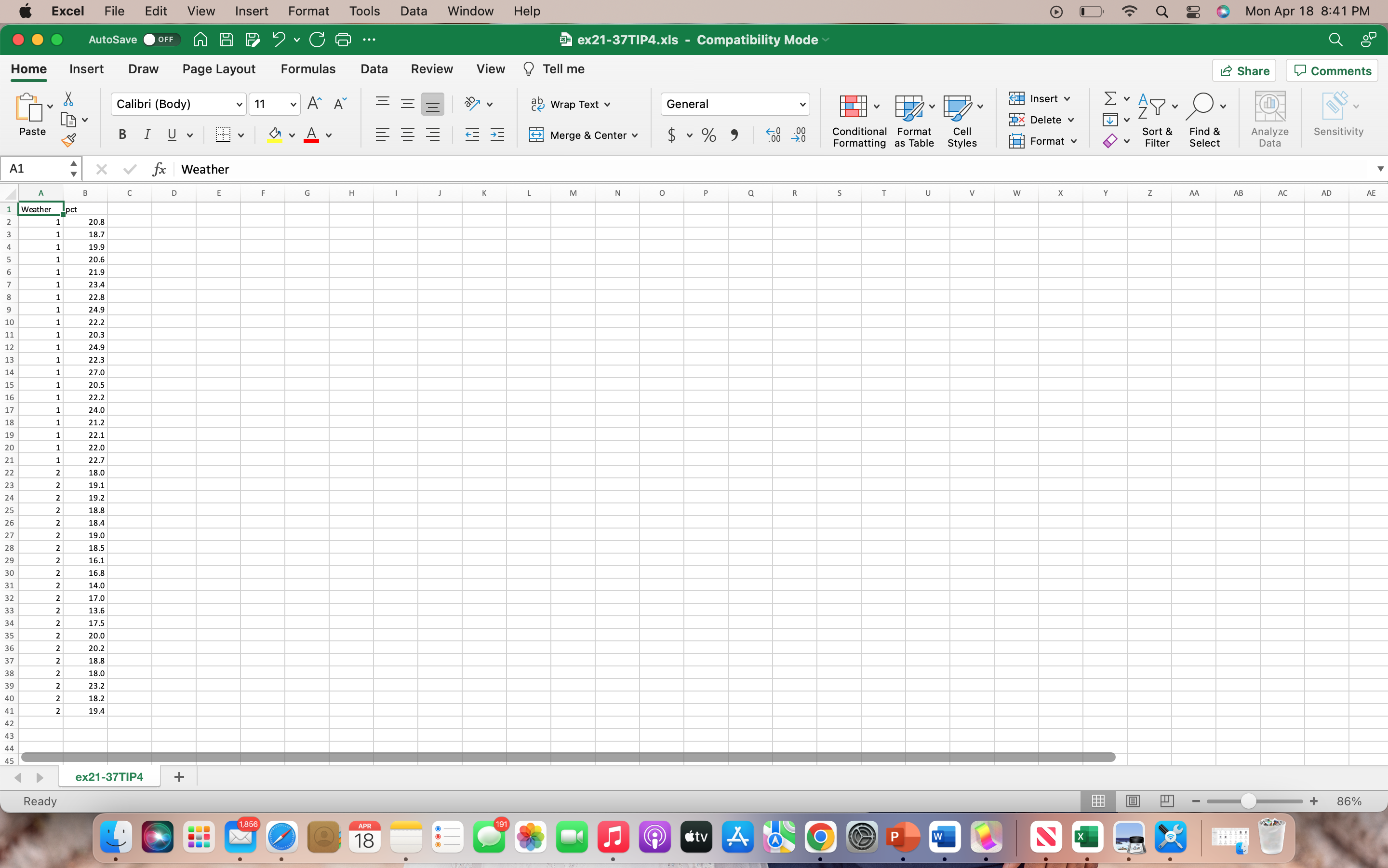  Excel File Edit View Insert Format Tools Data Window Help 1