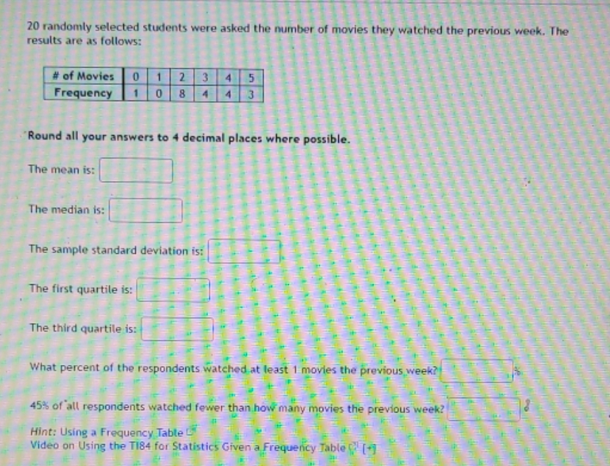 please send me the answer 20 randomly selected students were asked the