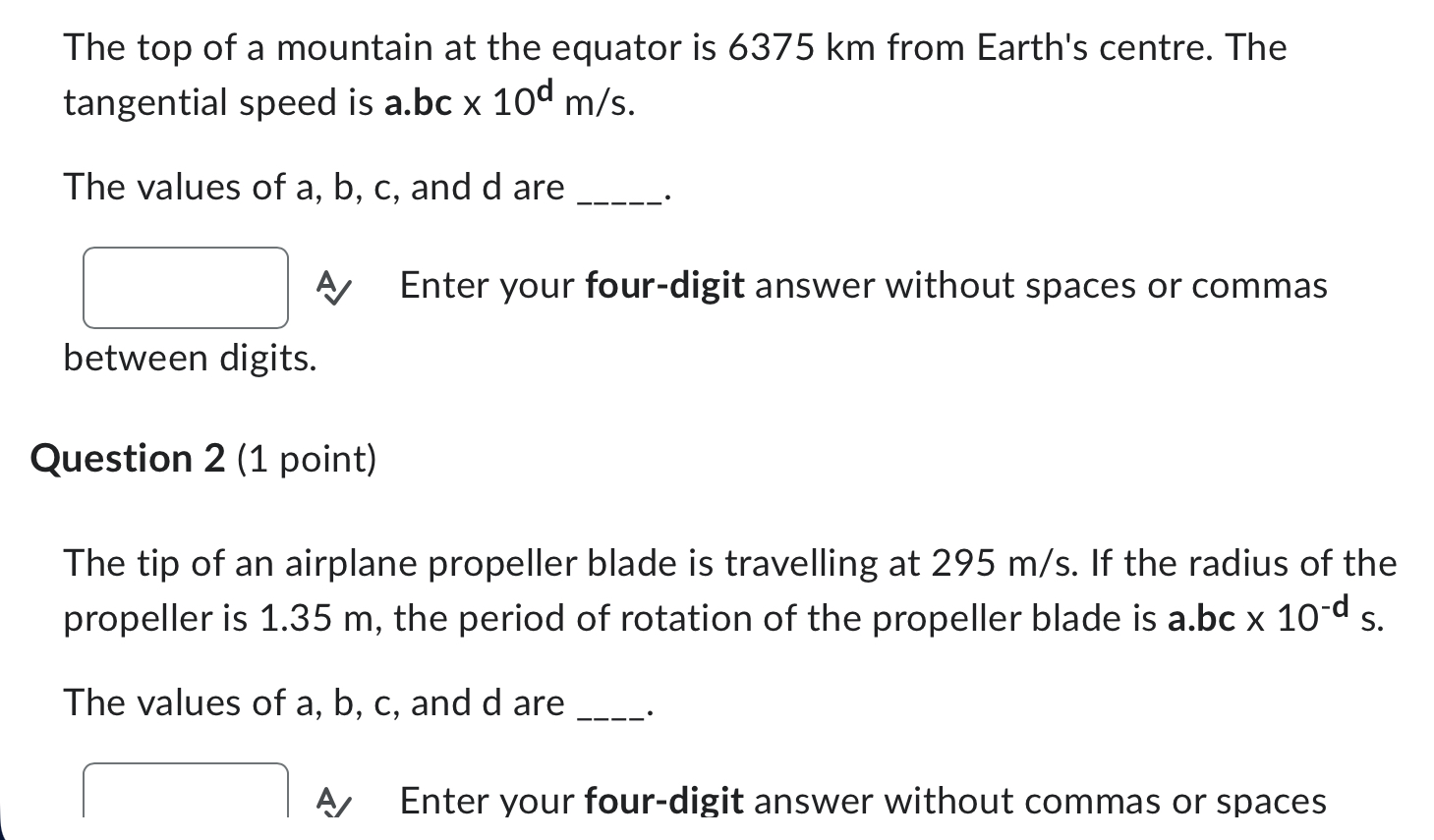 the same orbital radius. If planet A has a mass four times