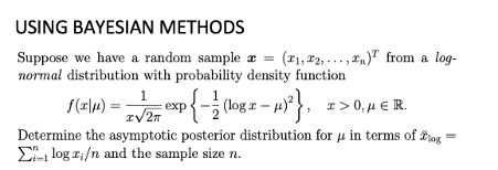  USING BAYESIAN METHODS Suppose we have a random sample * =