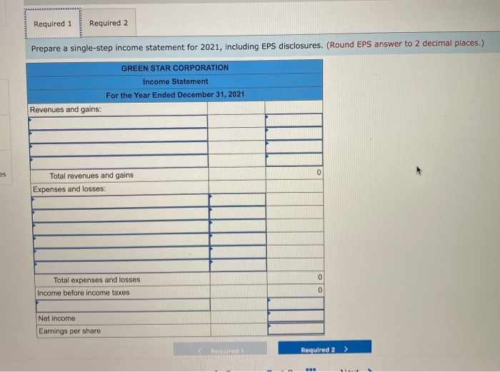 Income statement format; single step and multiple step [LO4-1, 4-5) The following