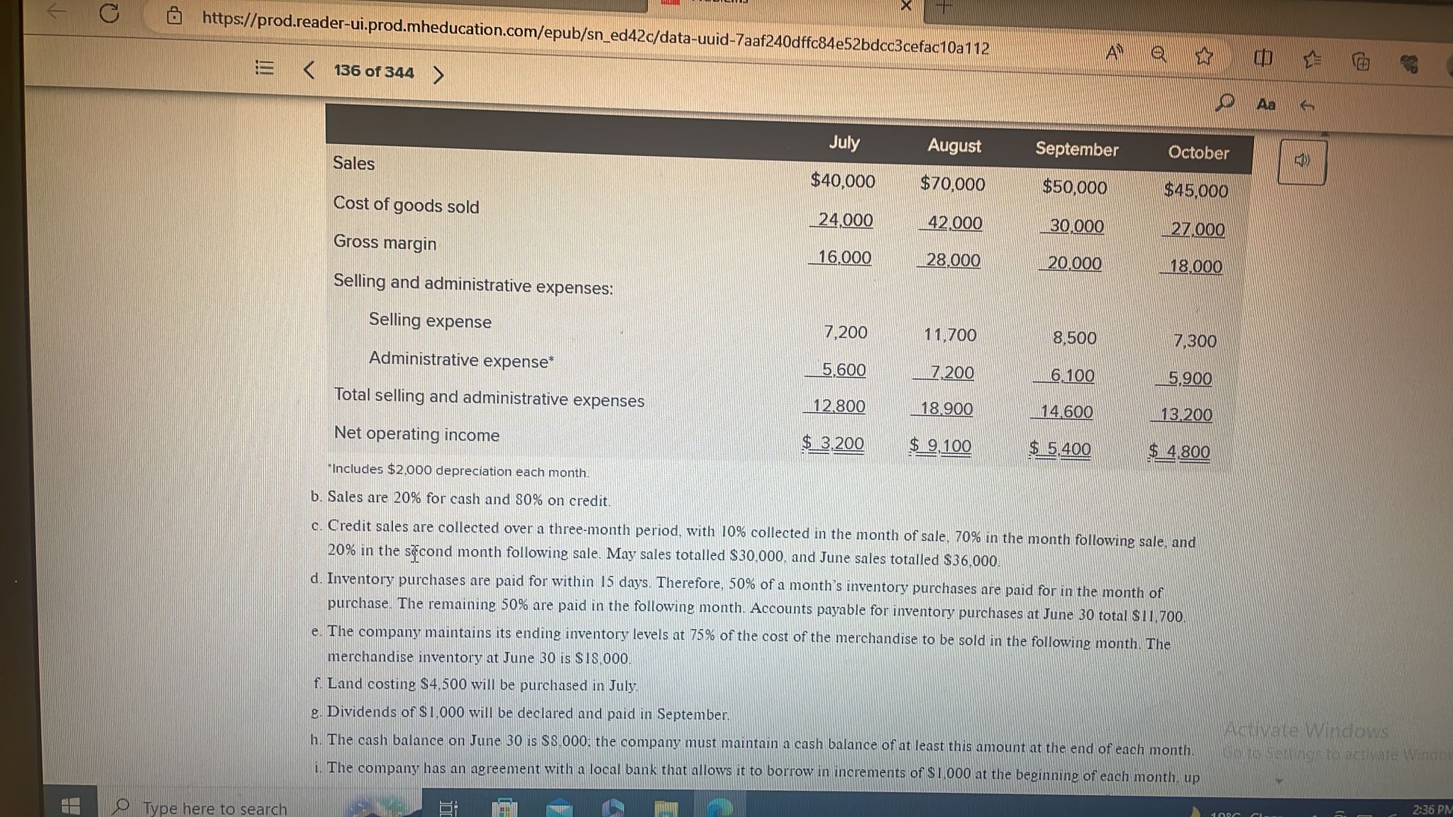 and a Cash Budget [LO2 - CC5, 7, 12] CHECK FIGURES (1)