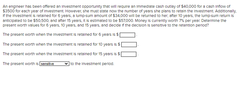 years 4 through 6. determine which decision should be made In year