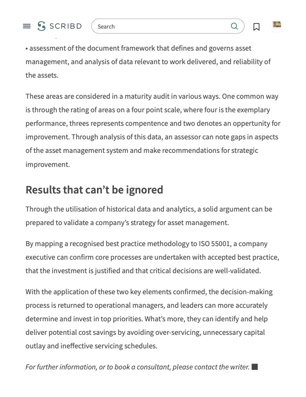 and management of physical assets is not one of measurement and tracking,