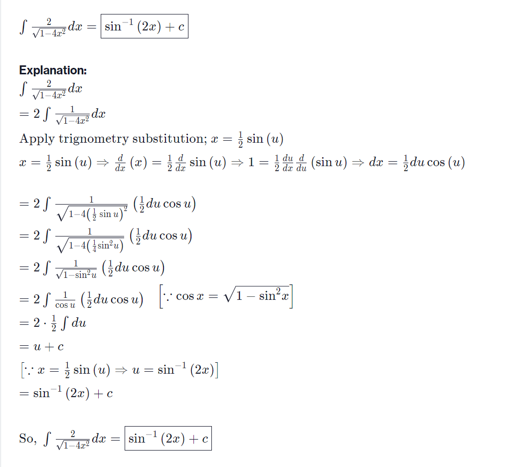 2 1 4m Explanation: 2 1 4m 1 sin 1 ('2m) c