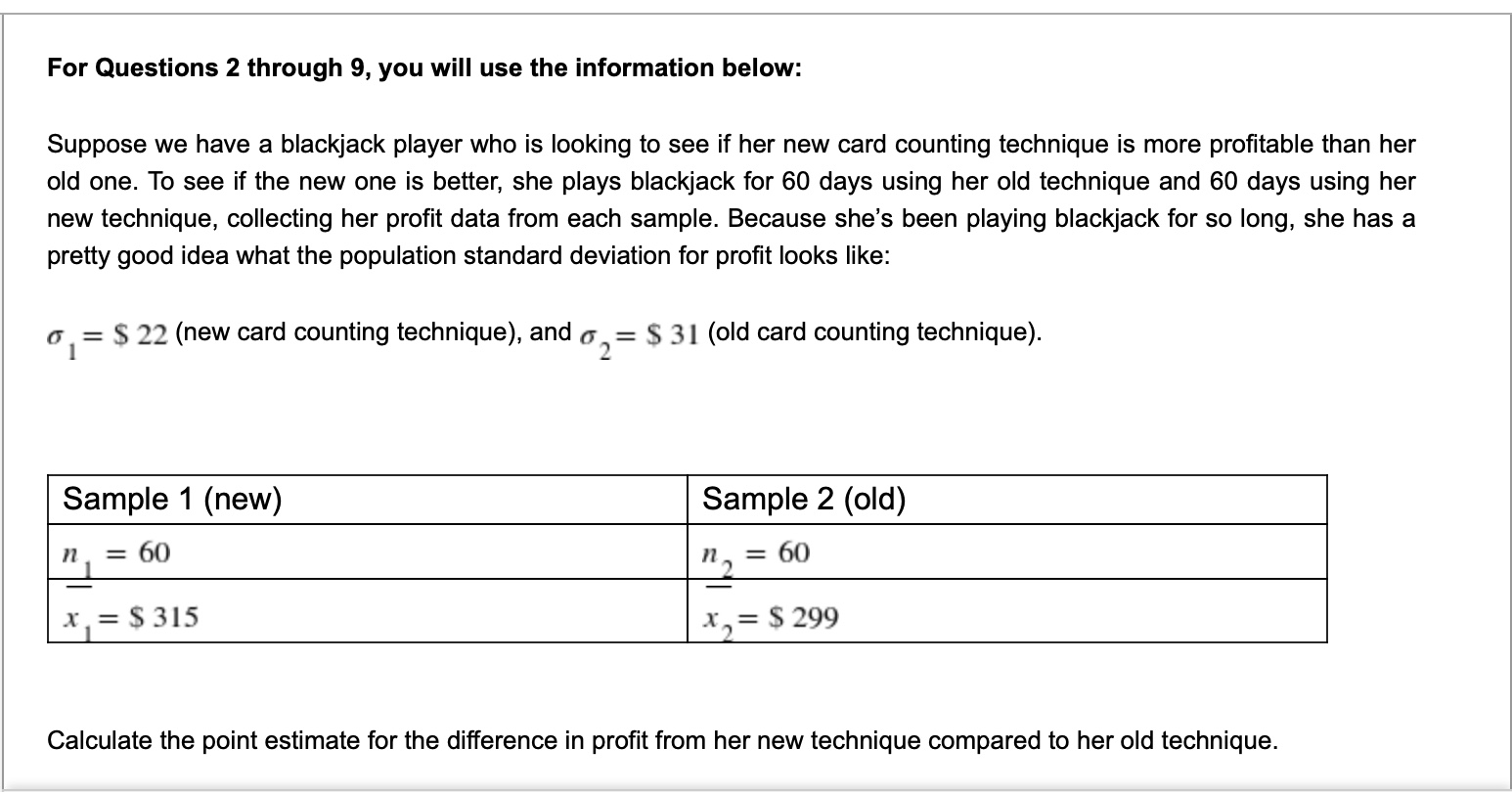 Sample 2 n1 = 35 n2 = 45 X1 = 82 X2