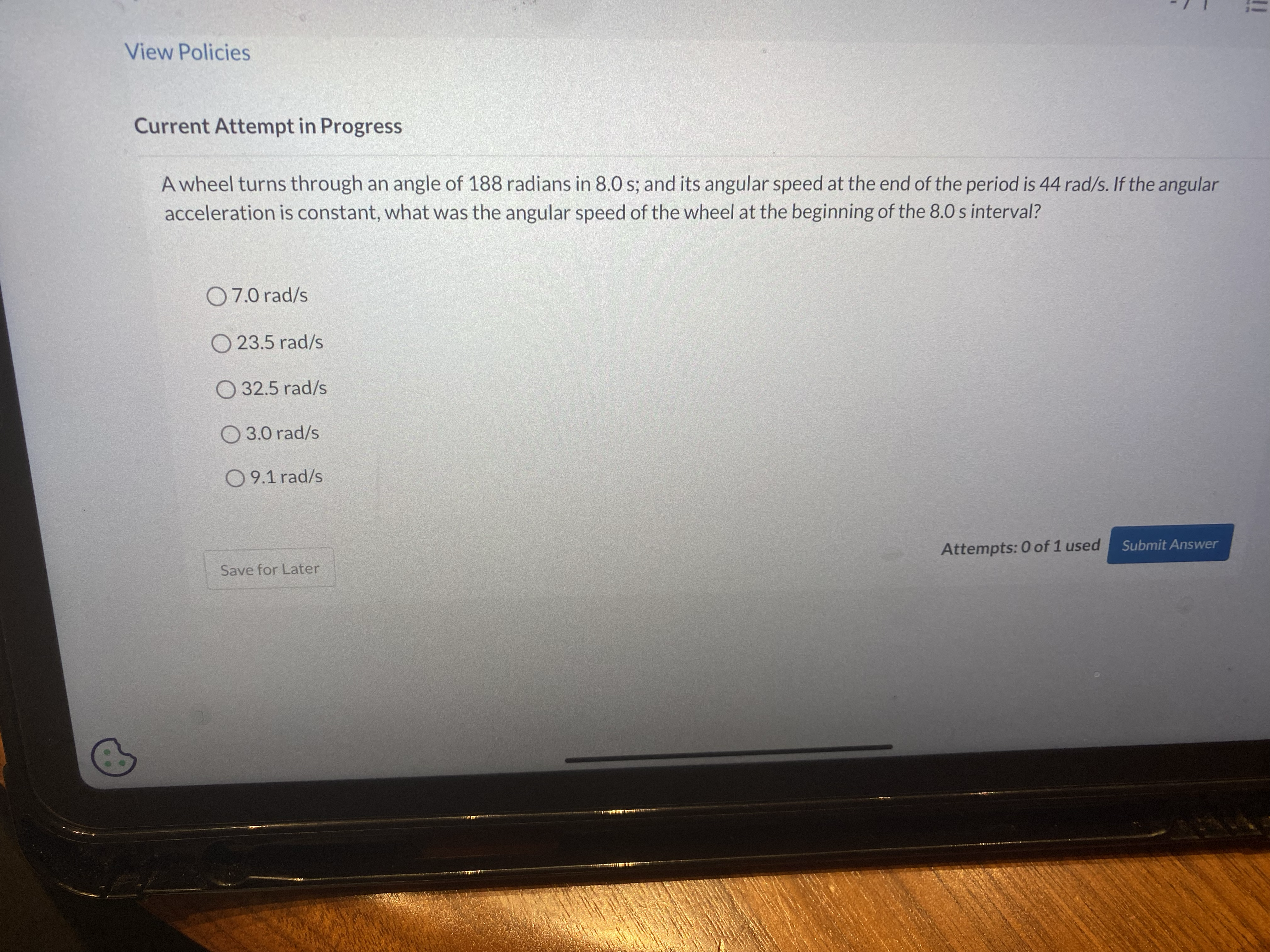 View Policies Current Attempt in Progress A wheel turns through an