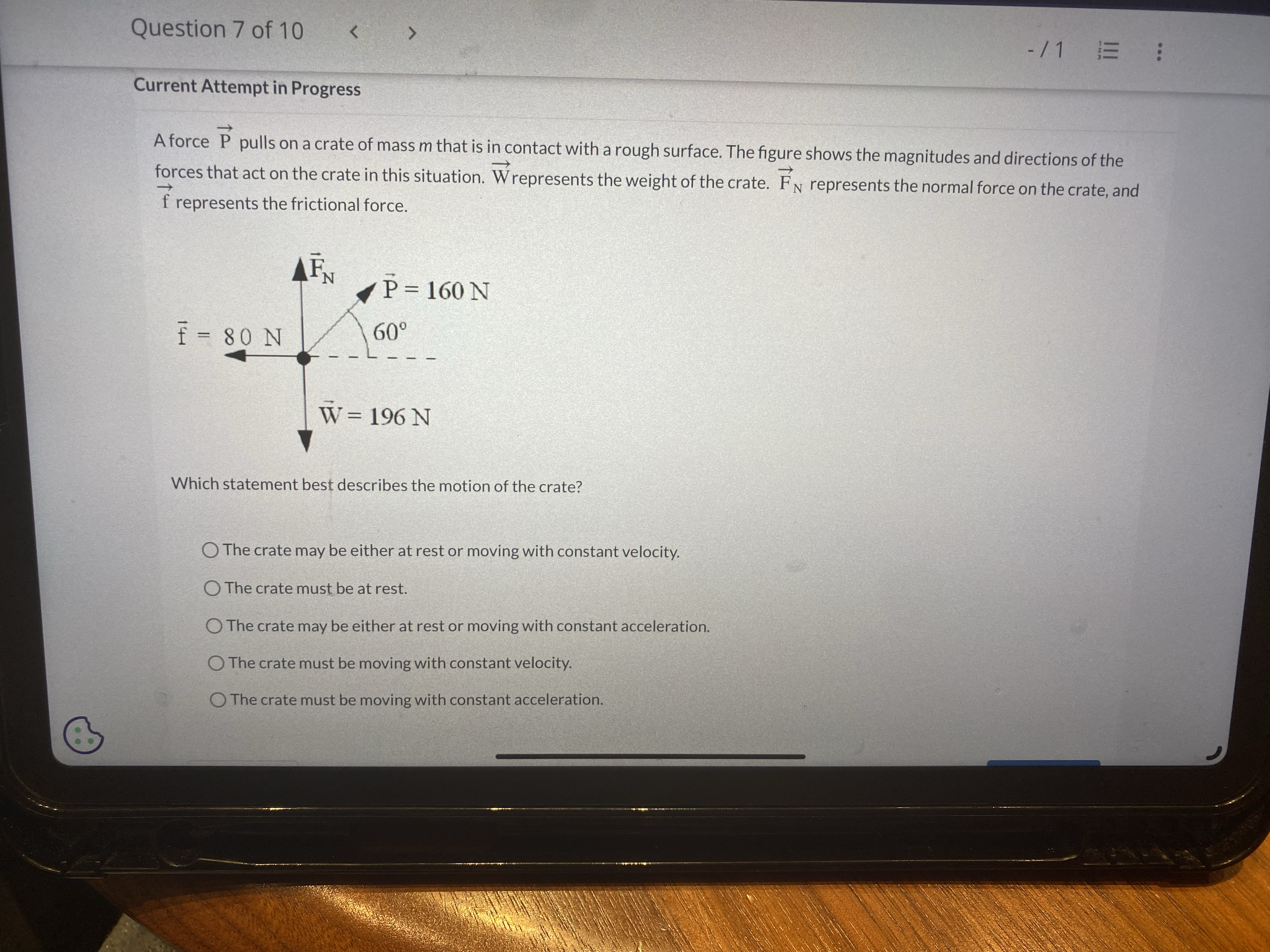 is constant, what was the angular speed of the wheel at the
