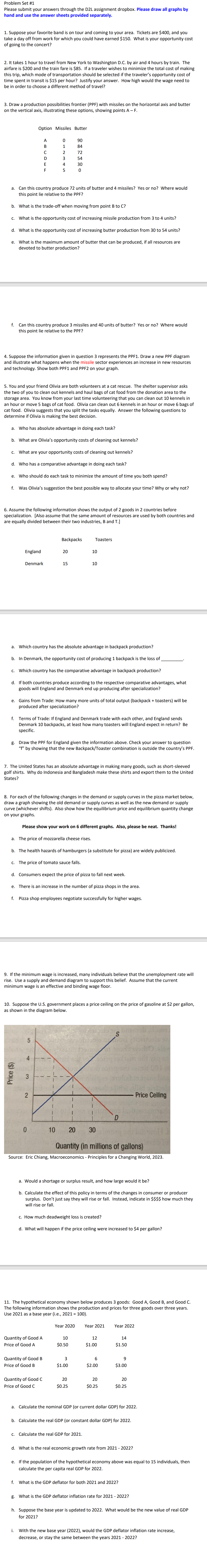 Please submit your answers through the DZL assignment dropbox. Please draw