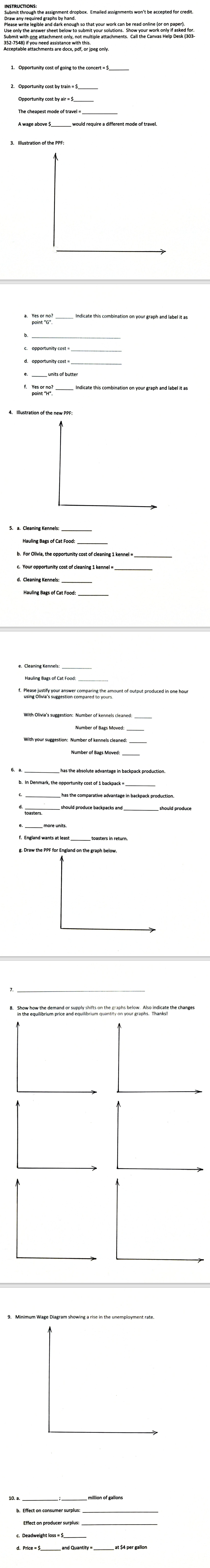 all graphs by hand and use the answer sheets provided separately. suppose