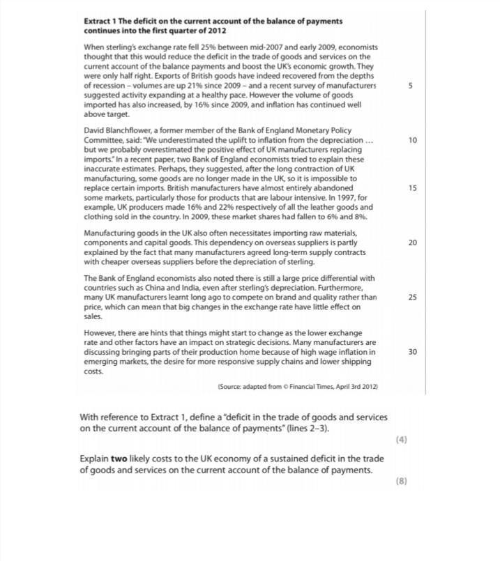 Figures 1 and 2. (30)Extract 1 For many the real recession starts