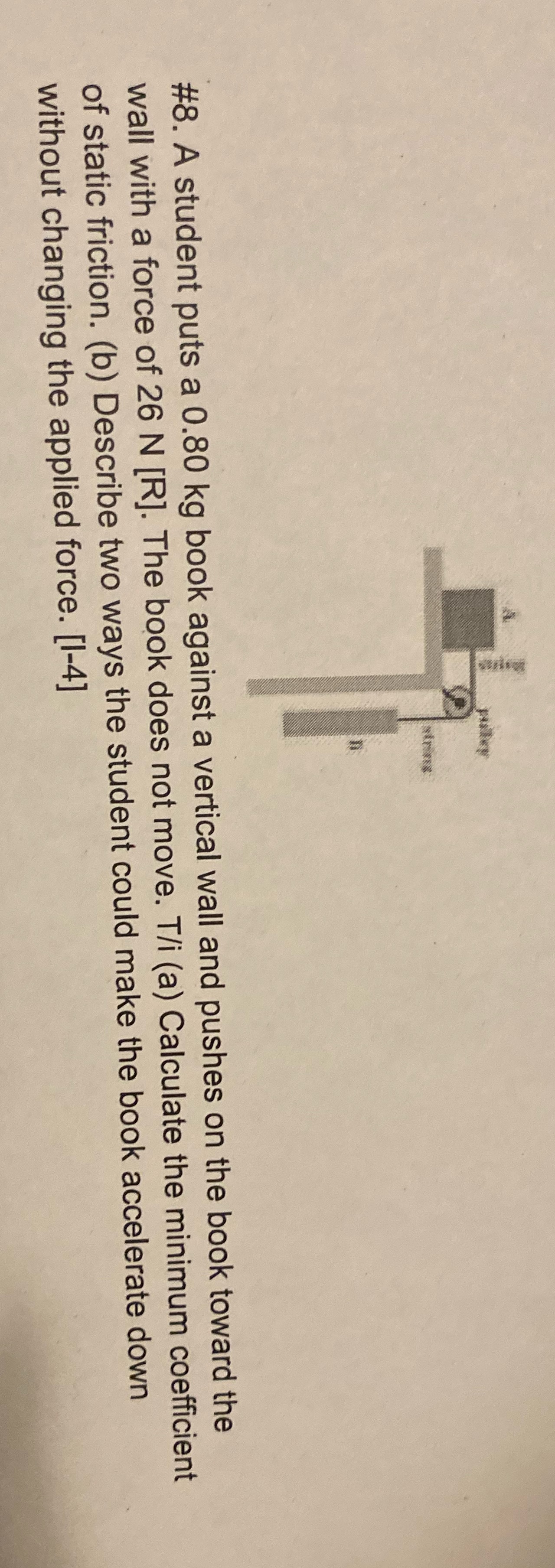 I'm struggling solving this problem that says A student puts a 0.80