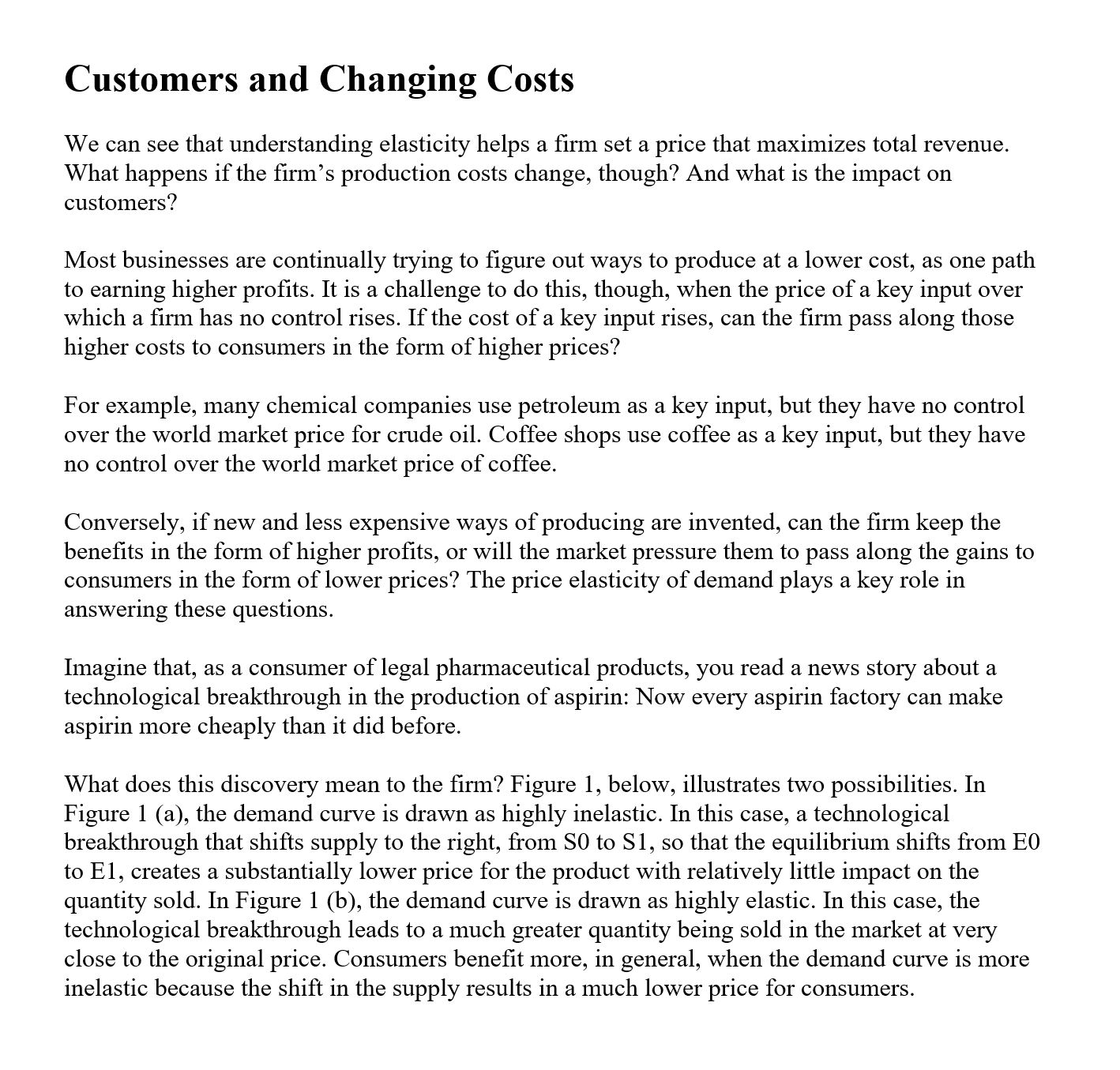 determines how firms can pass on costs or retain profit shares from