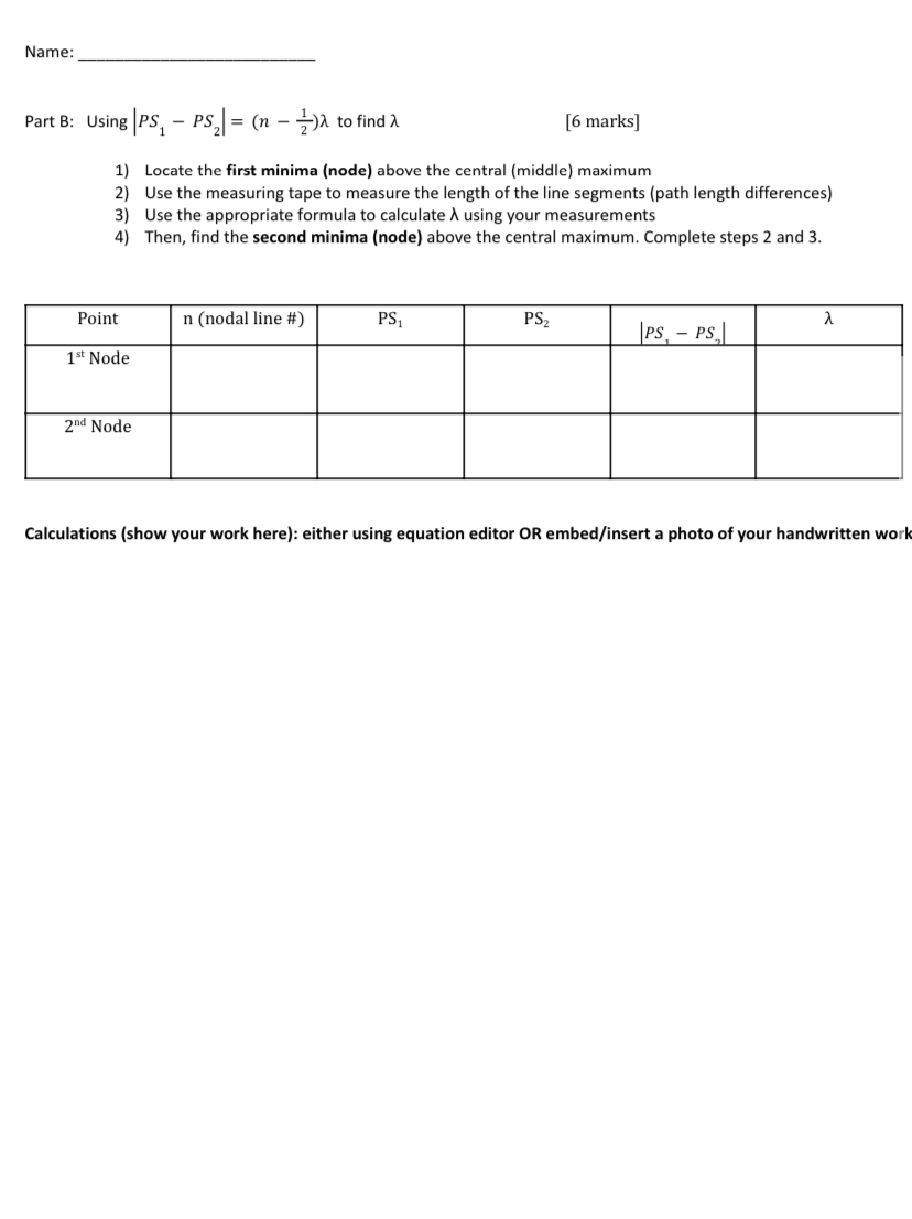 Procedure: 1. Click on the link to load the plet Wave Interference