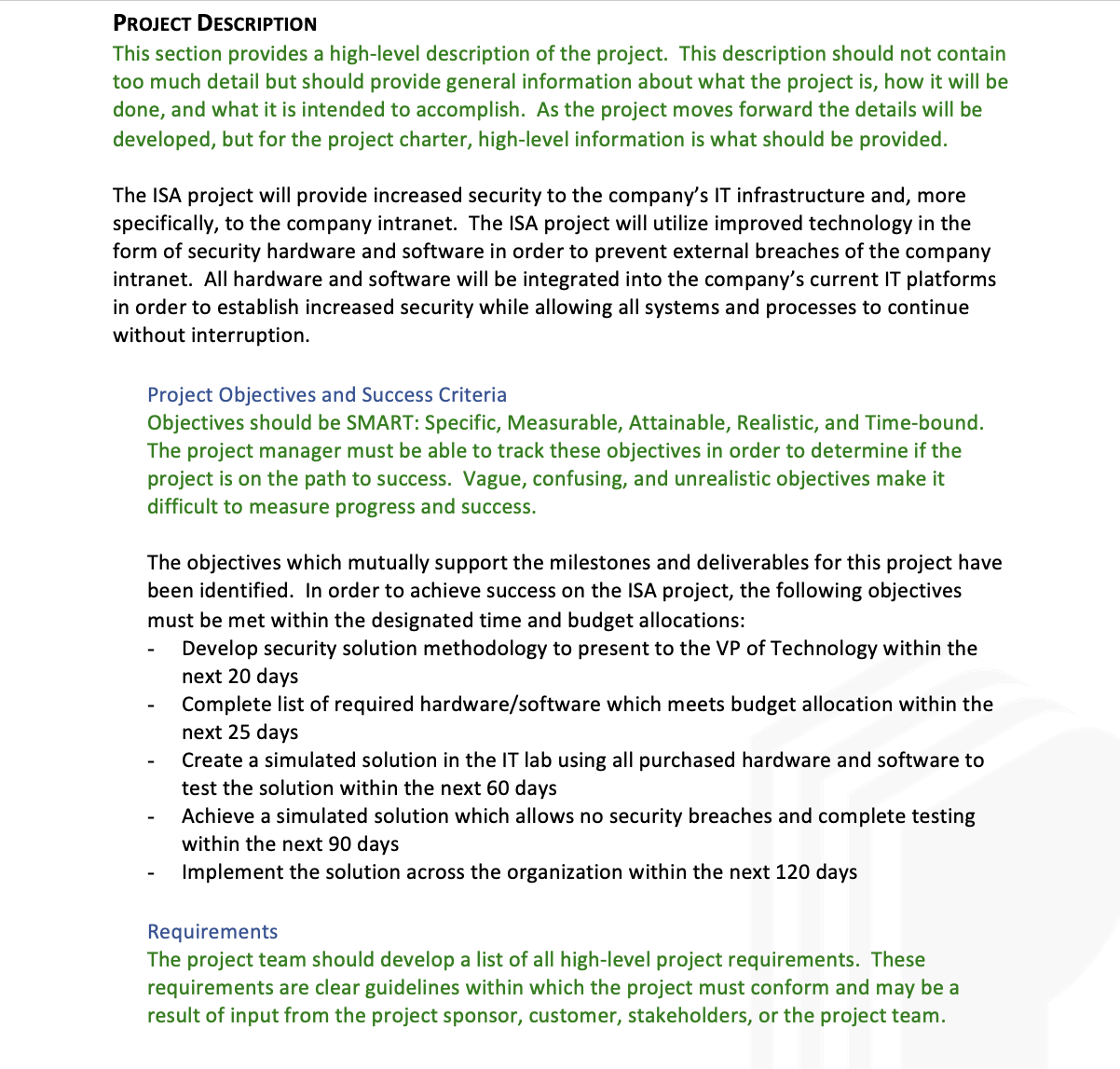  PROJECT DESCRIPTION This section provides a high-level description of the project.